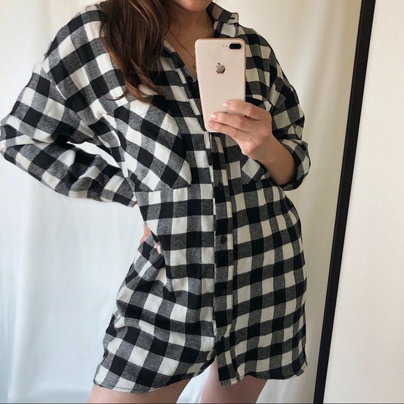 Plaid Shirt-Dress - Picture 5 of 7
